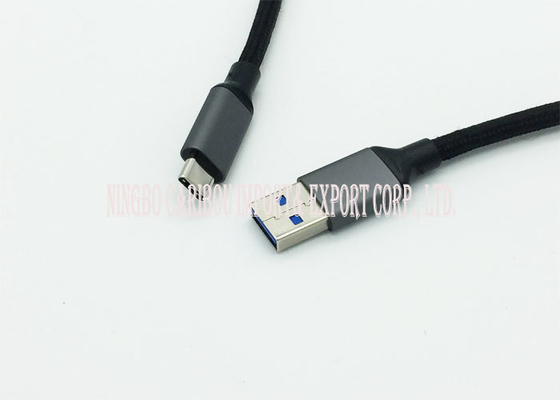 Black Android Smartphone Type C Charging Cable With High End Connector