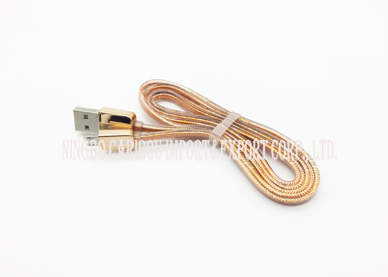 Gold Fast Charging Data Cable High End Gold Chain Design With Micro USB Connector