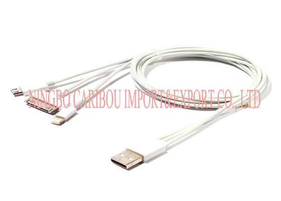Smart Phone 3 In 1 Charging Cable , Type C Charging Data Cable 30ft Length