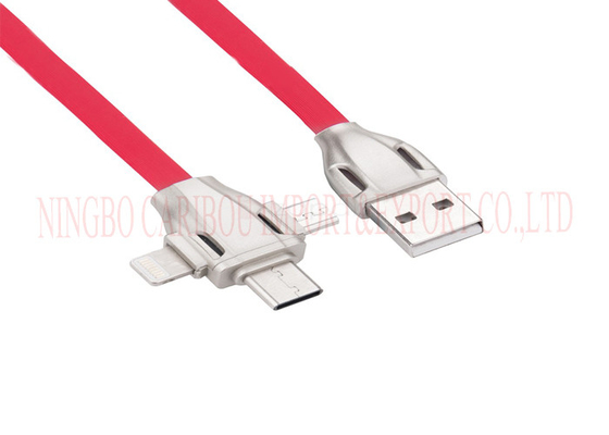 3 In 1 USB Cable Multiple Charger Cord , Multi Function Mobile USB Cable