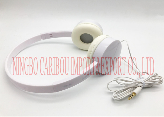 White Color Foldable Stereo Headphones Lightweight For Comfortable Wearing